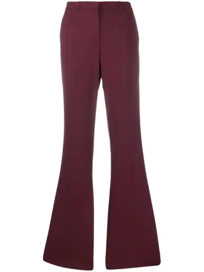 Theory High-waisted Flared Trousers In Red