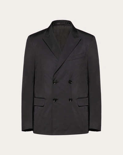 Valentino Double-breasted Wool Jacket In Black