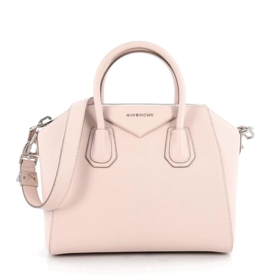 Pre-owned Givenchy  Antigona Tote Small Light Pink In Black/white