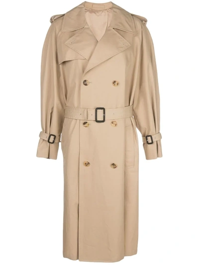 Wardrobe.nyc Release 04 Double-breasted Cotton Trench Coat In Neutrals