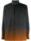 Issey Miyake Backgammon Stripe Shirt In Grey