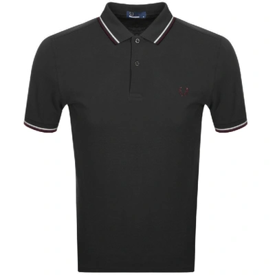 Fred Perry Twin Tipped Polo T Shirt Grey In Grey