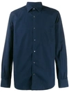 Aspesi Front Pocket Detail Shirt In Blue