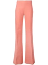 Giambattista Valli Flared Mid-rise Trousers In Red