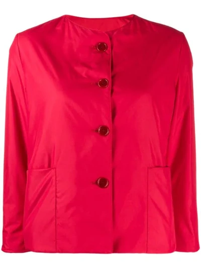 Aspesi Cropped Buttoned Jacket In Pink