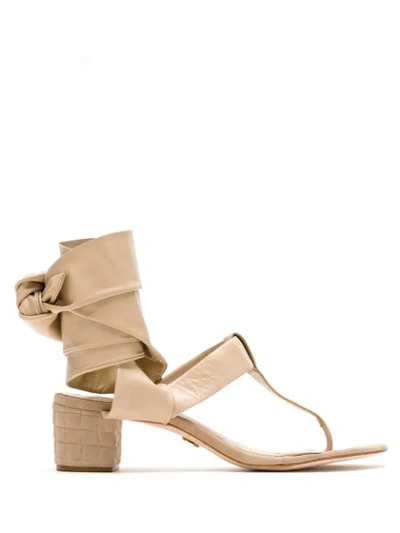 Andrea Bogosian Pillas Leather Sandals In Neutrals