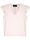 Andrea Bogosian Lace Trimming Pleasure T-shirt In Pink