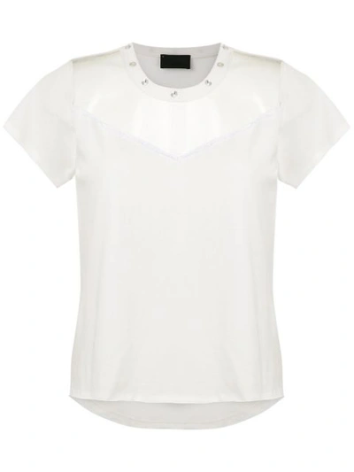 Andrea Bogosian Strass Embellished Purity T-shirt In Lait