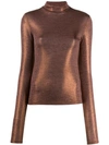 Andamane Turtleneck Long-sleeved Sweatshirt In Brown