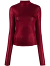 Andamane Turtleneck Long-sleeved Sweatshirt In Red