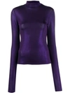 Andamane Turtleneck Long-sleeved Sweatshirt In Purple
