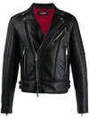 Dsquared2 Zip-up Biker Jacket In Black