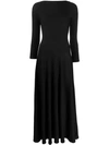 Aspesi Long Knitted Dress In Black