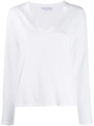Fine Edge Longsleeved T In White