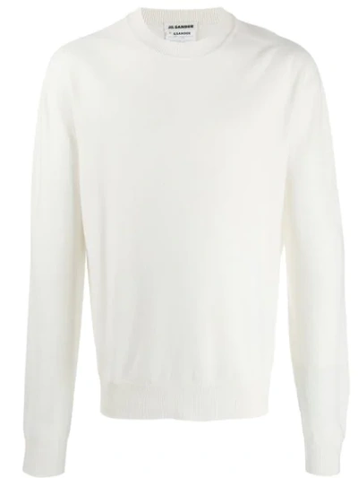 Jil Sander Slim Fit Sweater In White