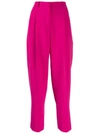Alberto Biani High Waist Crop Trousers In Pink