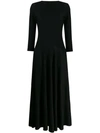 Aspesi Cropped Sleeve Dress In Black