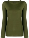 Aspesi Long Sleeved Sweatshirt In Green