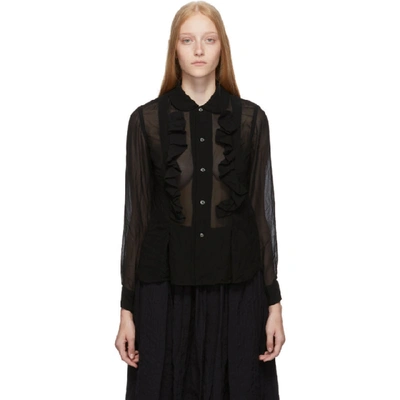 Comme Des Garçons Comme Des Garçons Comme Des Garcons Comme Des Garcons Black Ruffle Georgette Shirt In 1 Black