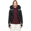 Moncler Fitted Puffer Coat In 999 Black