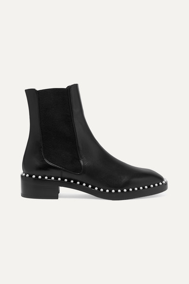 stuart weitzman boots with pearls