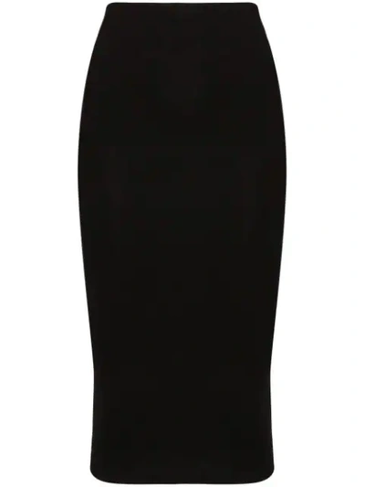 Ninety Percent Net Sustain Stretch-tencel Midi Skirt In Black