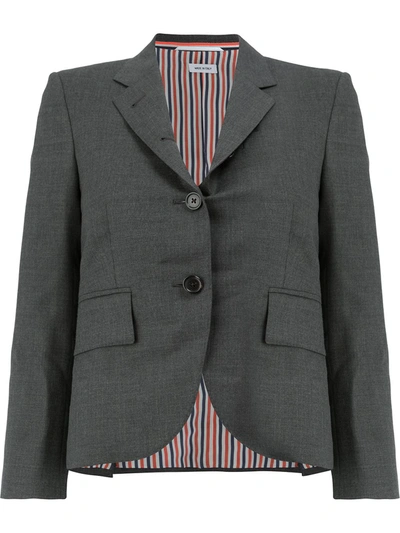 Thom Browne Classic Single Breasted Sport Coat In Medium Grey 2-ply Wool Fresco