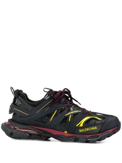 Balenciaga Track Sneakers In Bordeaux / Black