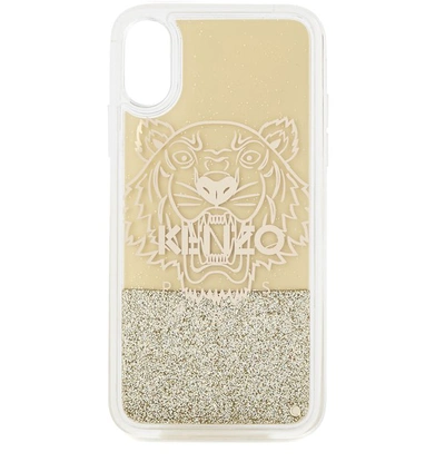 Kenzo Tiger Iphone X/xs Case In Gold