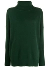Chinti & Parker Roll Neck Jumper In Green