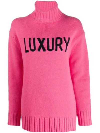 Chinti & Parker Roll Neck Jumper In Pink