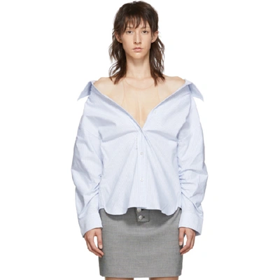 Alexander Wang Falling Button-down Cotton Shirt In White