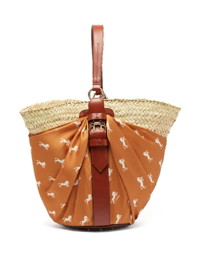 Chloé Chloe Medium Panier Basket Bag In Animal Print,brown,neutral