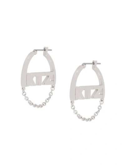 Ktz Ohrringe Mit Kette In Metallic