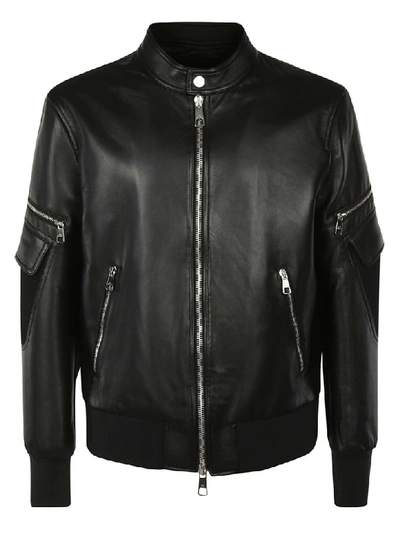 Neil Barrett Zipped Biker Jacket In Black