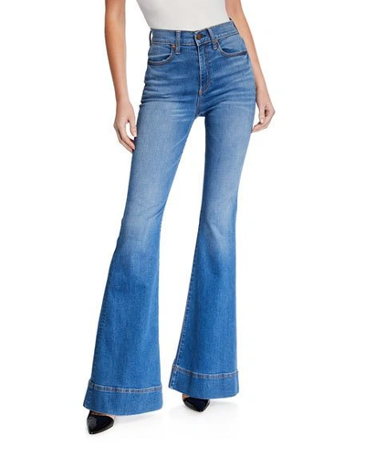 Alice And Olivia Beautiful High-rise Bell-cuff Jeans In Stunner