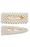 Baublebar Scarlett Pearly Hair Clips, Set Of 2 In Ivory
