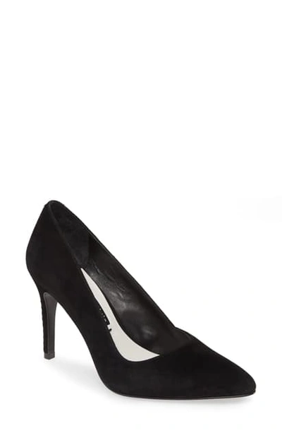 Alice And Olivia Dina Suede Pointed Pumps In Black