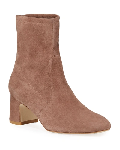 Stuart Weitzman Niki Suede 60mm Boots In Taupe
