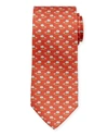 Ferragamo Men's Ilan Silk Mouse & Elephant Tie, Red