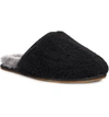 Ugg Fluffette Shearling Flat Slippers In Black Wool