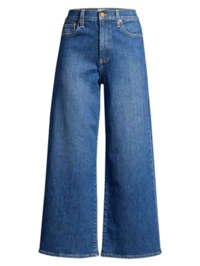 Alice And Olivia Gorgeous Cropped Wide-leg Jeans In Enjoy This