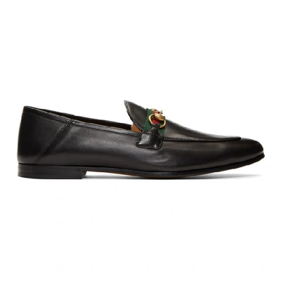 Gucci Brixton Horsebit Collapsible-heel Leather Loafers In Black