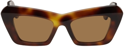 Loewe Anagram Cat-eye Tortoiseshell-acetate Sunglasses In Brown