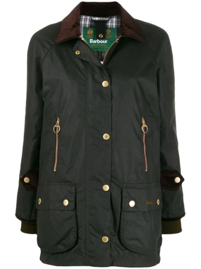 Barbour Icons Beaufort Waxed Cotton Rain Jacket In Green | ModeSens