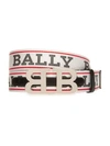 Bally Men's Mirror B Buckle Reversible Belt In White/red