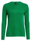Saks Fifth Avenue Women's Collection Featherweight Cashmere Sweater In Jungle Green