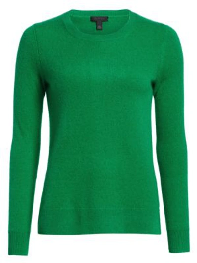 Saks Fifth Avenue Women's Collection Featherweight Cashmere Sweater In Jungle Green