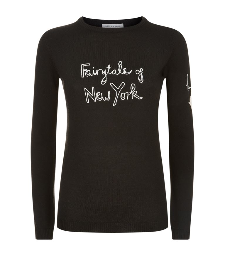 Bella Freud Fairytale Of New York Wool Jumper In Black | ModeSens