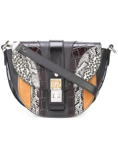 Proenza Schouler Exotic Patchwork Ps11 Small Saddle Bag In Multi